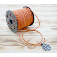 Велюровий шнурок на котушці довжина 90 метрів Помаранчевий