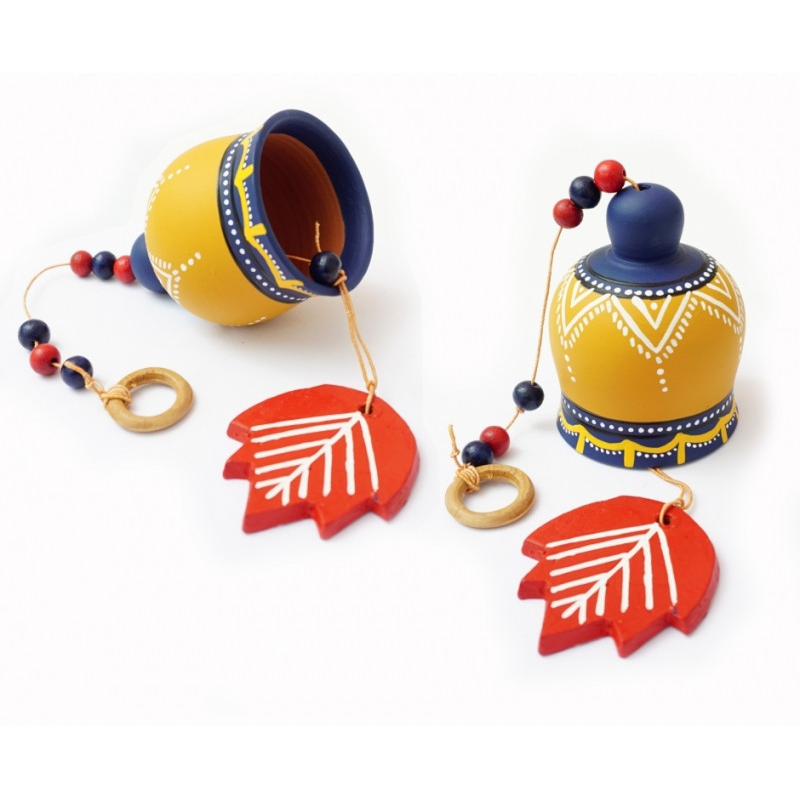 Дзвіночок теракотовий синій KB-20B