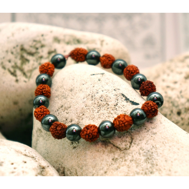 Браслет Рудракша + Магніт 7 мм.