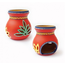 Аромалампа теракотова Лотос червона KB-1A