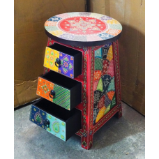 Тумбочка - табурет із дерева манго Арт.2142 №1