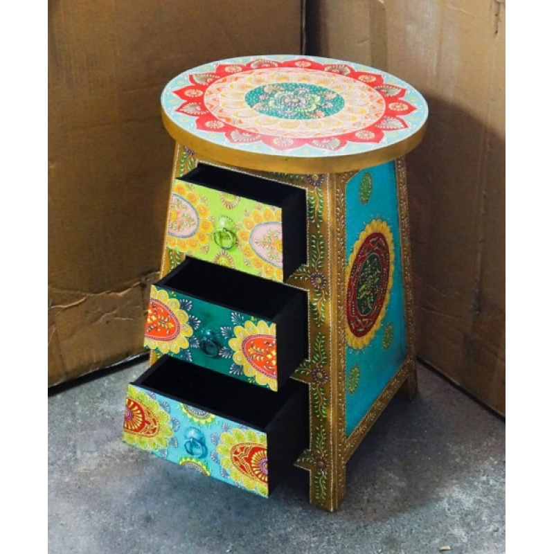 Тумбочка - табурет із дерева манго Арт.2142 №2