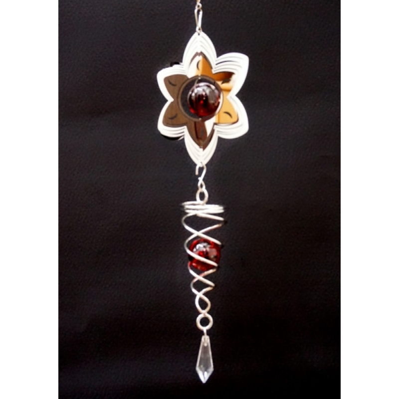 3D Мобіль Зірка + Червона куля, підвіска може обертатися