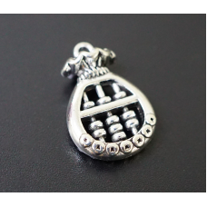 Амулет в гаманець білий метал Рахiвниця 10 штук