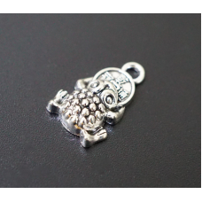 Амулет у гаманець білий метал Жаба багатства 10 штук