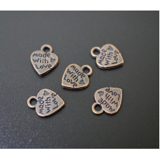 Амулет в гаманець Зроблено із любов“ю під мідь 10 штук