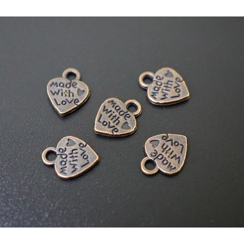 Амулет в гаманець Зроблено із любов“ю під мідь 10 штук