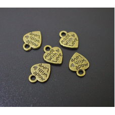 Амулет в гаманець Зроблено із любов“ю під бронзу 10 штук