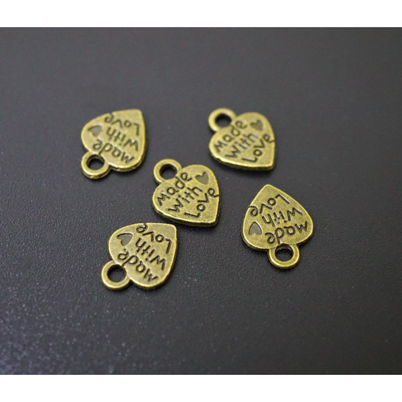 Амулет в гаманець Зроблено із любов“ю під бронзу 10 штук