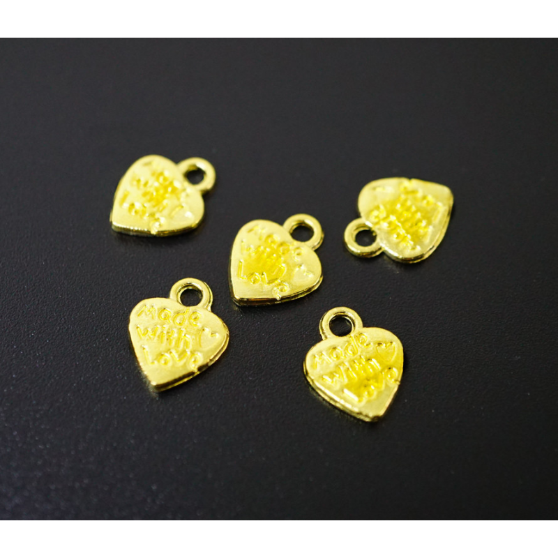 Амулет в гаманець Зроблено із любов“ю під золото 10 штук