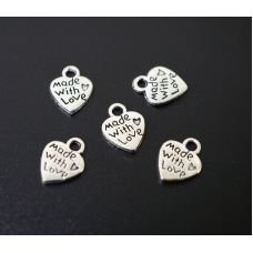 Амулет в гаманець Зроблено із любов“ю під срібло 10 штук