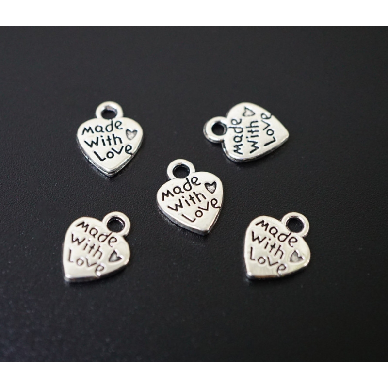 Амулет в гаманець Зроблено із любов“ю під срібло 10 штук