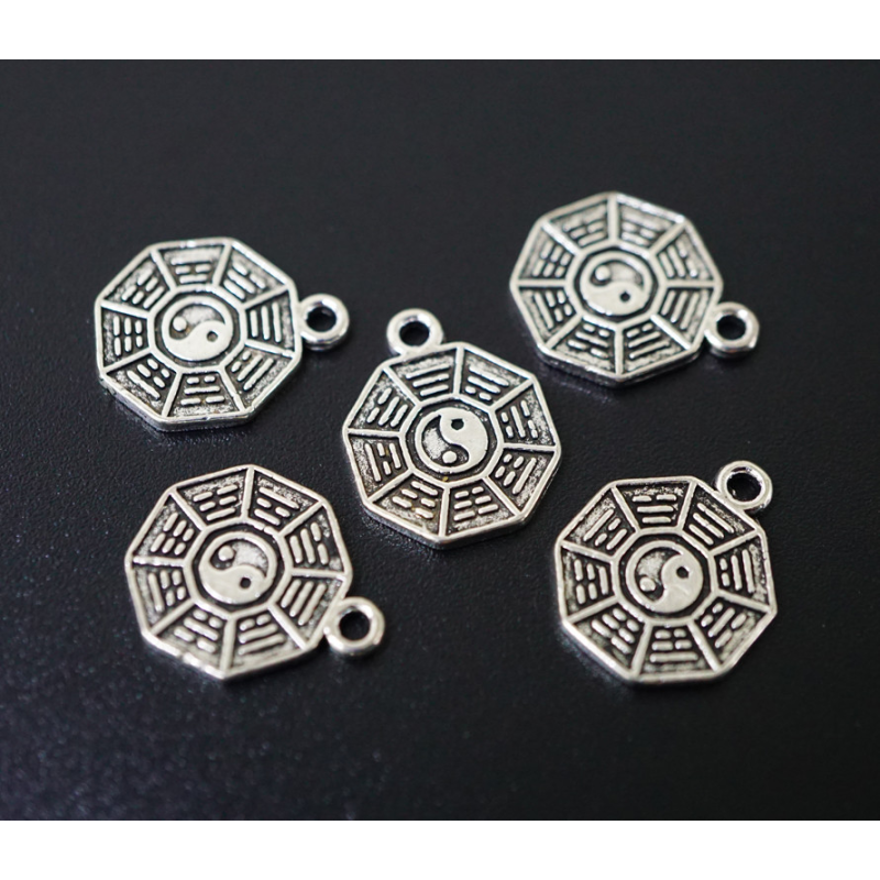 Амулет у гаманець Багуа під срібло 10 штук