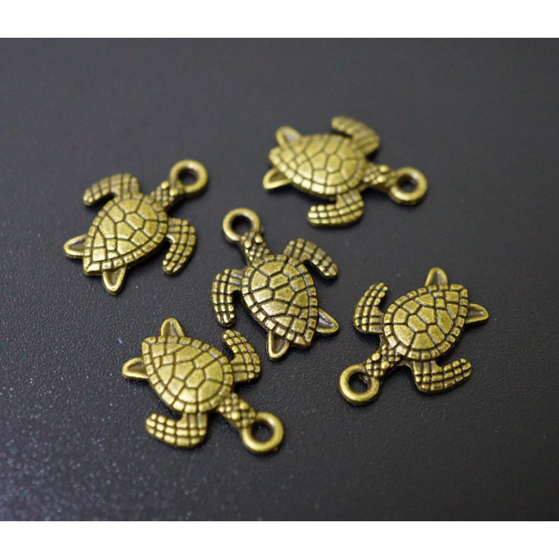 Амулет у гаманець Водяна Черепаха під бронзу 10 штук