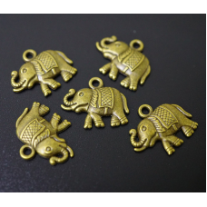 Амулет у гаманець Слонік під бронзу 10 штук