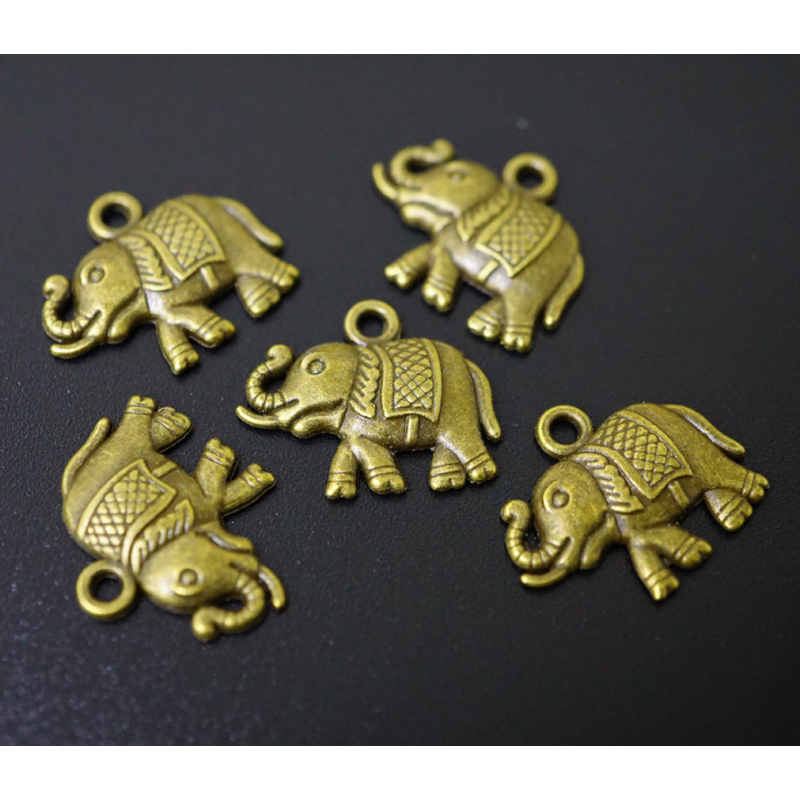 Амулет у гаманець Слонік під бронзу 10 штук