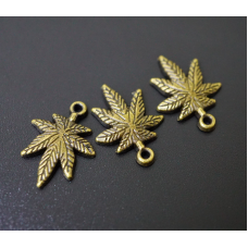 Амулет у гаманець Канабіс під бронзу 10 штук