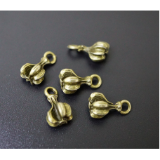 Амулет у гаманець Часник під бронзу 10 штук