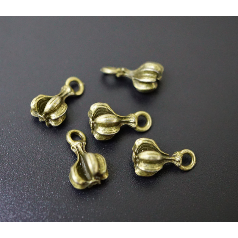 Амулет у гаманець Часник під бронзу 10 штук