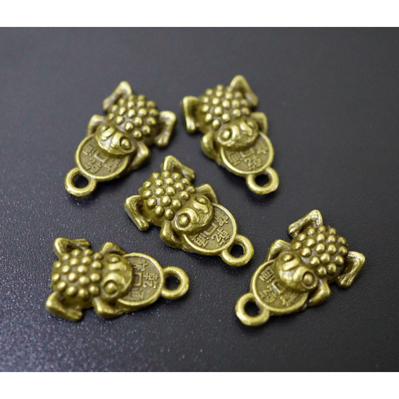 Амулет в гаманець Жаба багатства під бронзу 10 штук Амулет в гаманець Жаба багатства під бронзу 10 штук