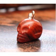 Кулон Череп Червона яшма