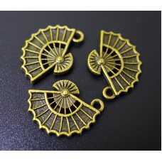 Амулет в гаманець Віяло під бронзу 10 штук