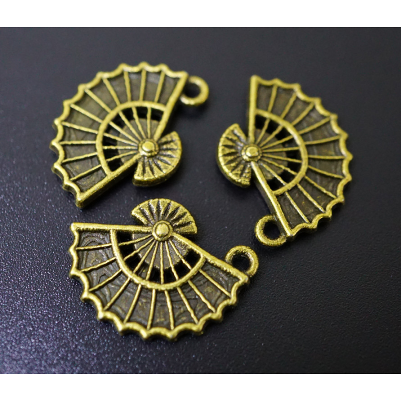 Амулет в гаманець Віяло під бронзу 10 штук