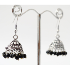 Сережки Парасолька з Чорним бісером