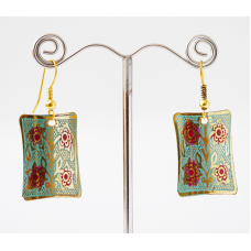 Сережки Прямокутник Блакитні малі