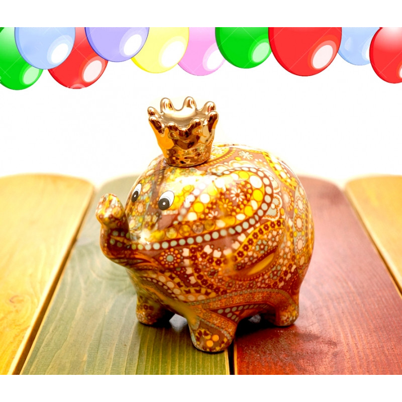 Слоник - скарбничка керамічна №2