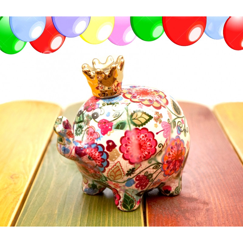 Слоник - скарбничка керамічна №3