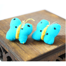 Сережки ганчір“яні Метелики блакитні