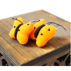 Сережки ганчір“яні Метелики помаранчеві