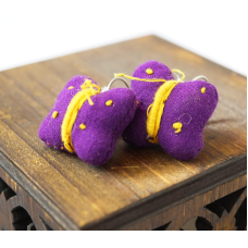 Сережки ганчір“яні Метелики бузкові