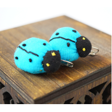 Сережки ганчір“я Сонечко блакитне