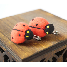 Сережки ганчір“я Сонечко персикове