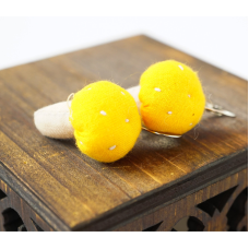 Сережки ганчір“яні Гриби жовті