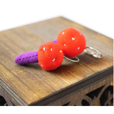 Сережки ганчір“яні Гриби червоні