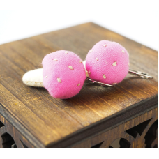 Сережки ганчір“яні Гриби світло-рожеві