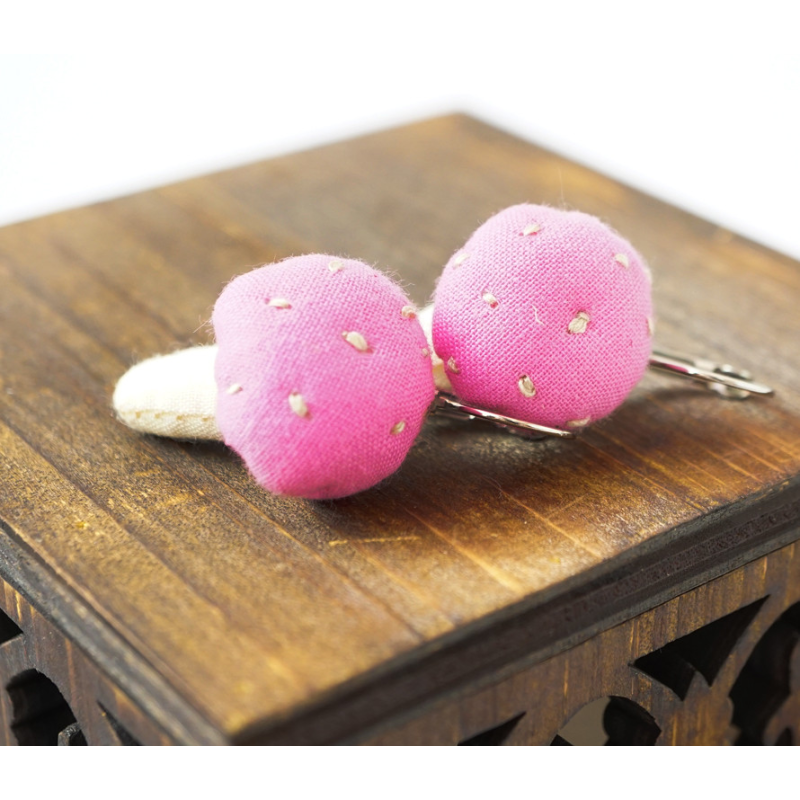 Сережки ганчір“яні Гриби світло-рожеві