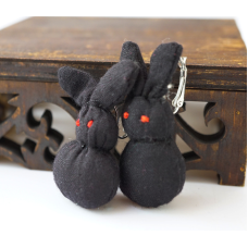 Сережки ганчір“яні Зайці чорні