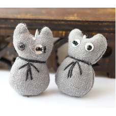 Сережки ганчір“яні Кішка сіра