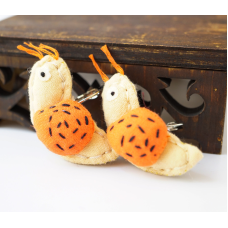 Сережки ганчір“яні Слимак помаранчевий