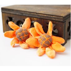 Сережки ганчіркові Квітка помаранчева