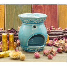 Аромалампа керамічна Індиго візерунок