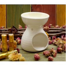 Аромалампа керамічна Класика смужка Жовта