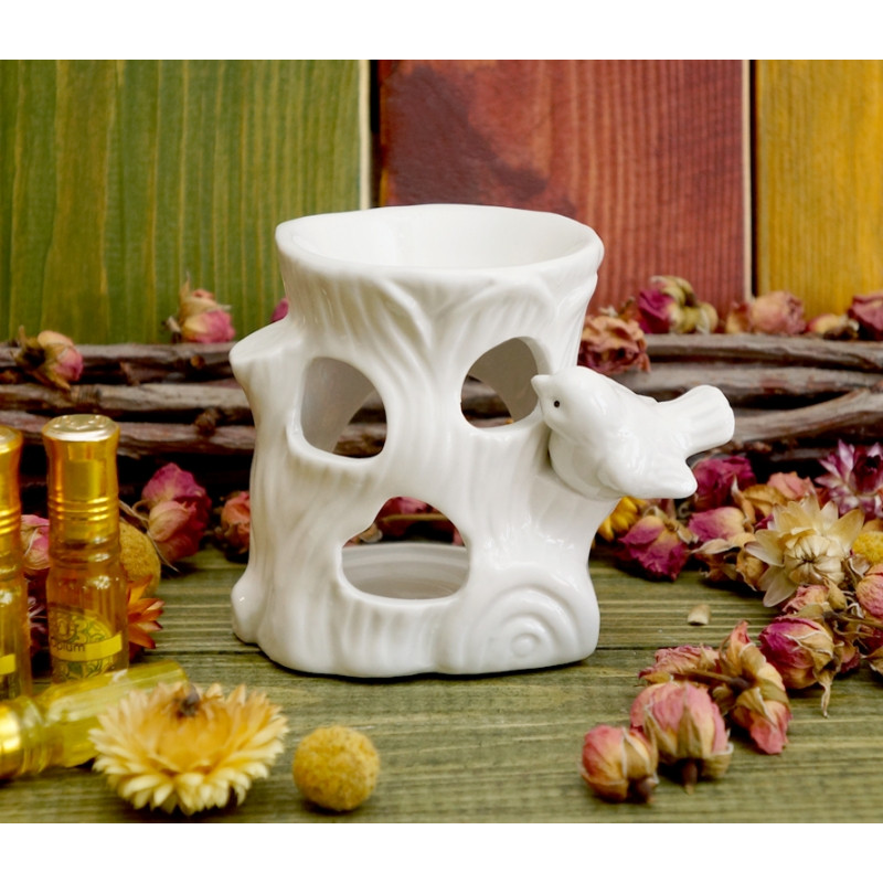 Аромалампа керамічна Пташка на дереві