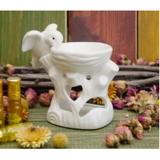 Аромалампа керамічна Пташка на дереві