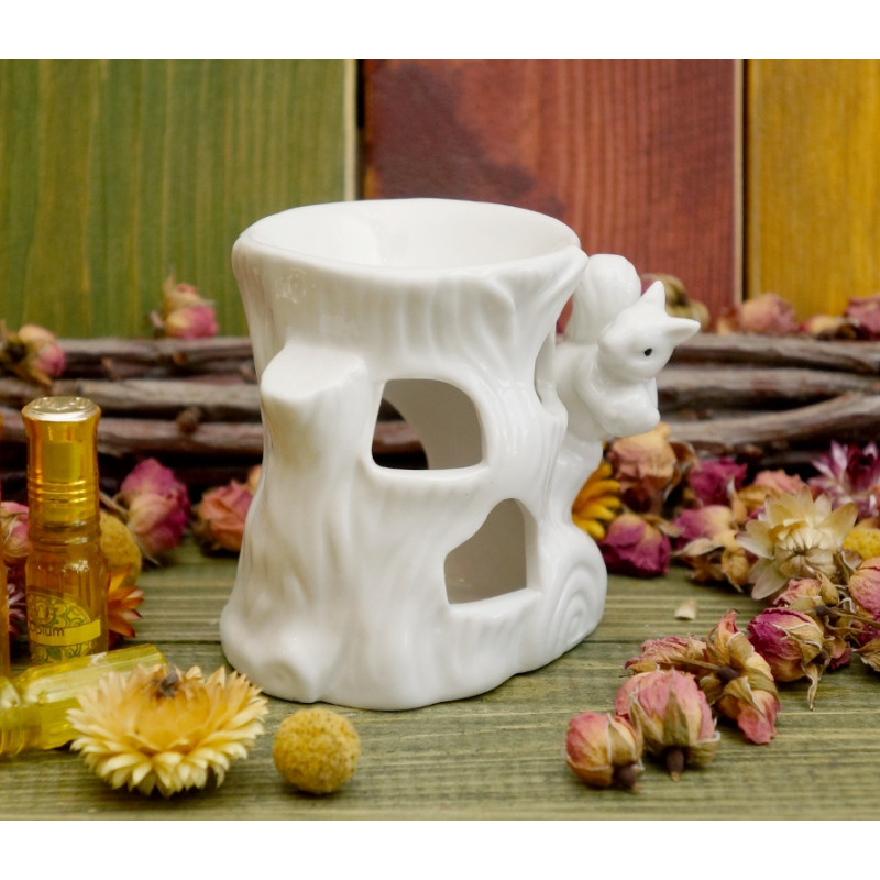 Аромалампа керамічна Білка на дереві