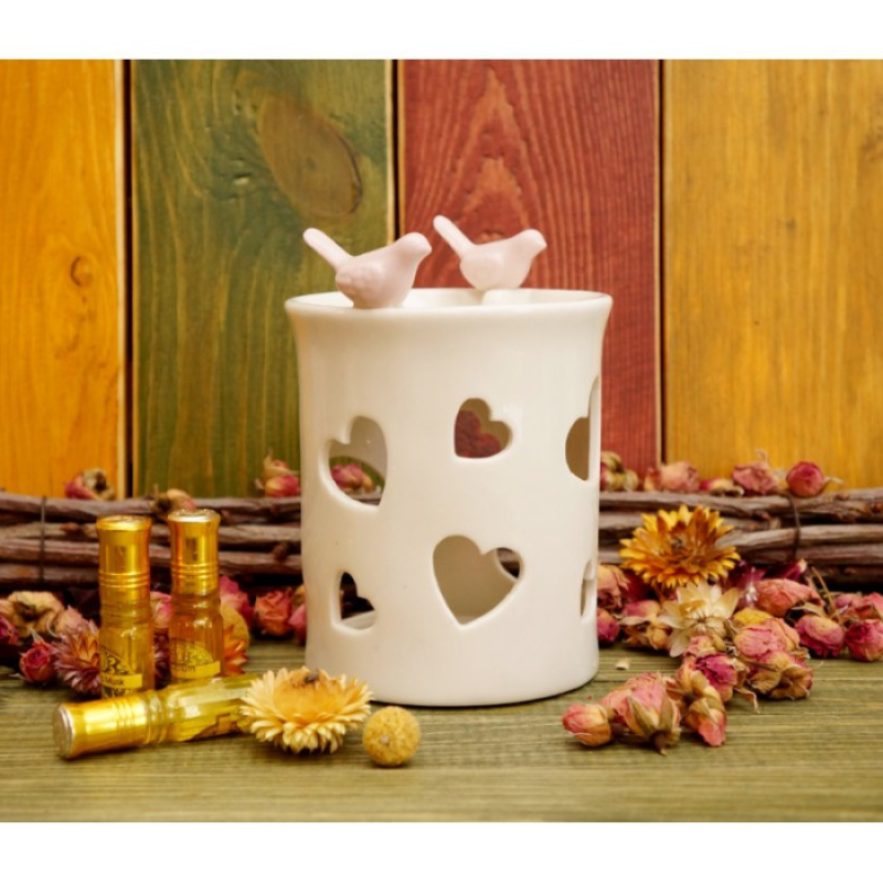 Аромалампа керамічна Дві пташки на краю №A